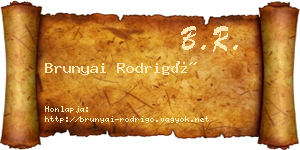 Brunyai Rodrigó névjegykártya
